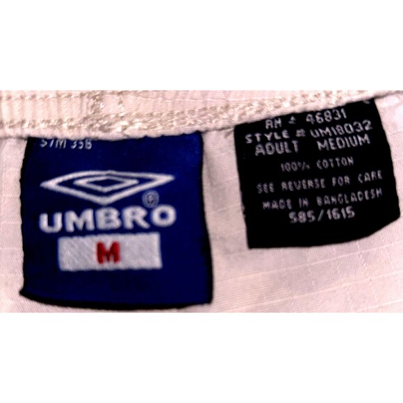 Vintage Umbro Shorts Mens Large Beige Cargo Pocket Ripstop Elastic Waist Soccer - Picture 4 of 5